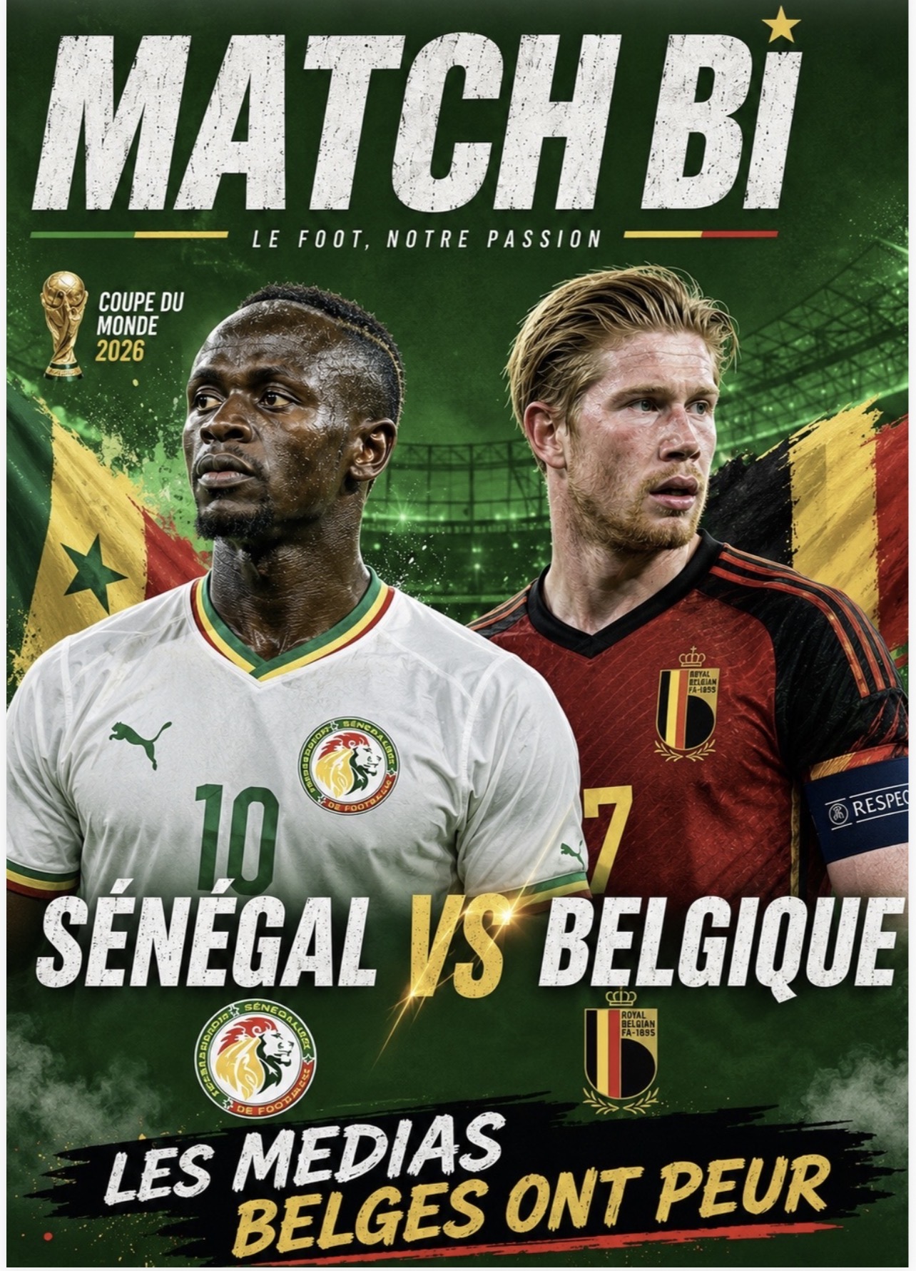 Sénegal vs Belgique, les médias belges ont peur