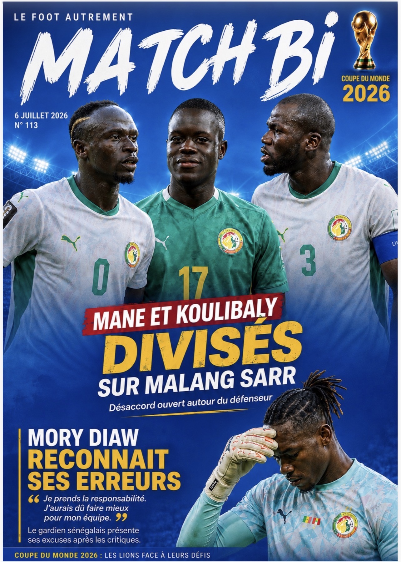 Mane et Koulibaly divisés sur Malang Sarr
